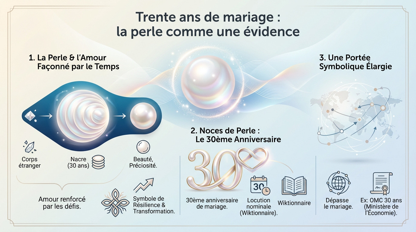 Noces de perle : la symbolique d'un amour précieux 2 Collier de perles blanches symbolisant la pureté des noces de perle
