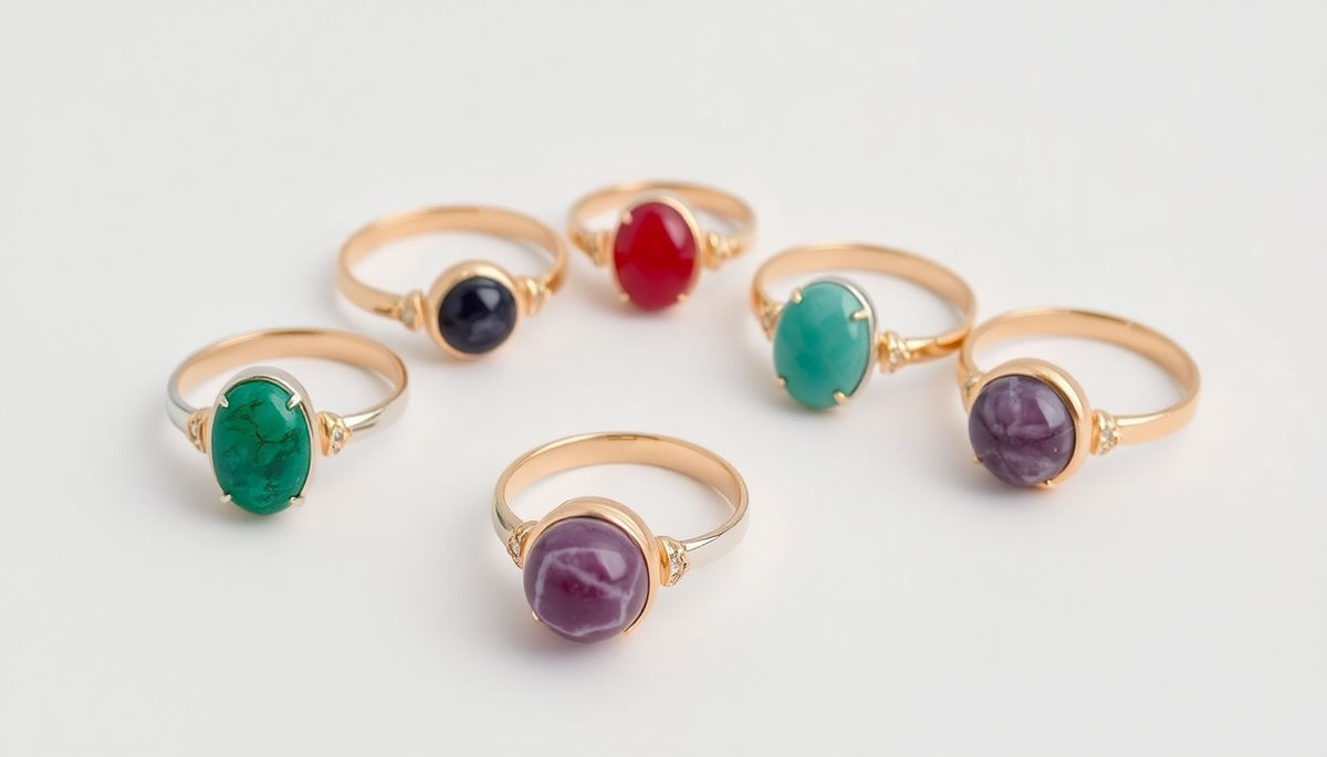 Bague en pierre : collection femme argent et or 3 bague en pierre — image 1