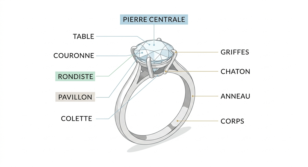 Bague or et diamant : solitaires, fiançailles et pavées 4 bague or et diamant — image 2