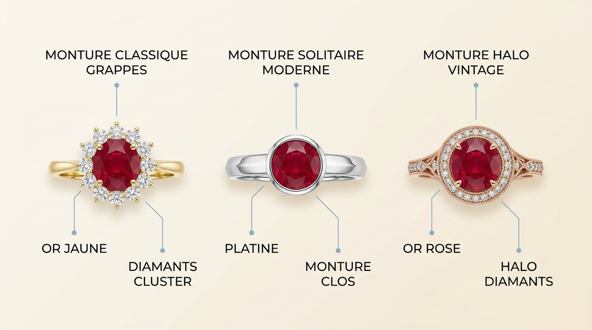 Bijoux en Rubis : Bagues, Colliers & Pendentifs en Or 4 bijoux rubis — image 2