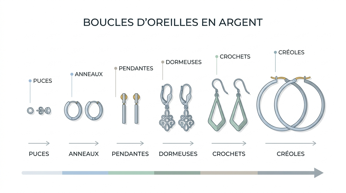 Boucles d'oreilles argent 925 : collection femme à prix juste 4 boucles d'oreilles argent — image 2