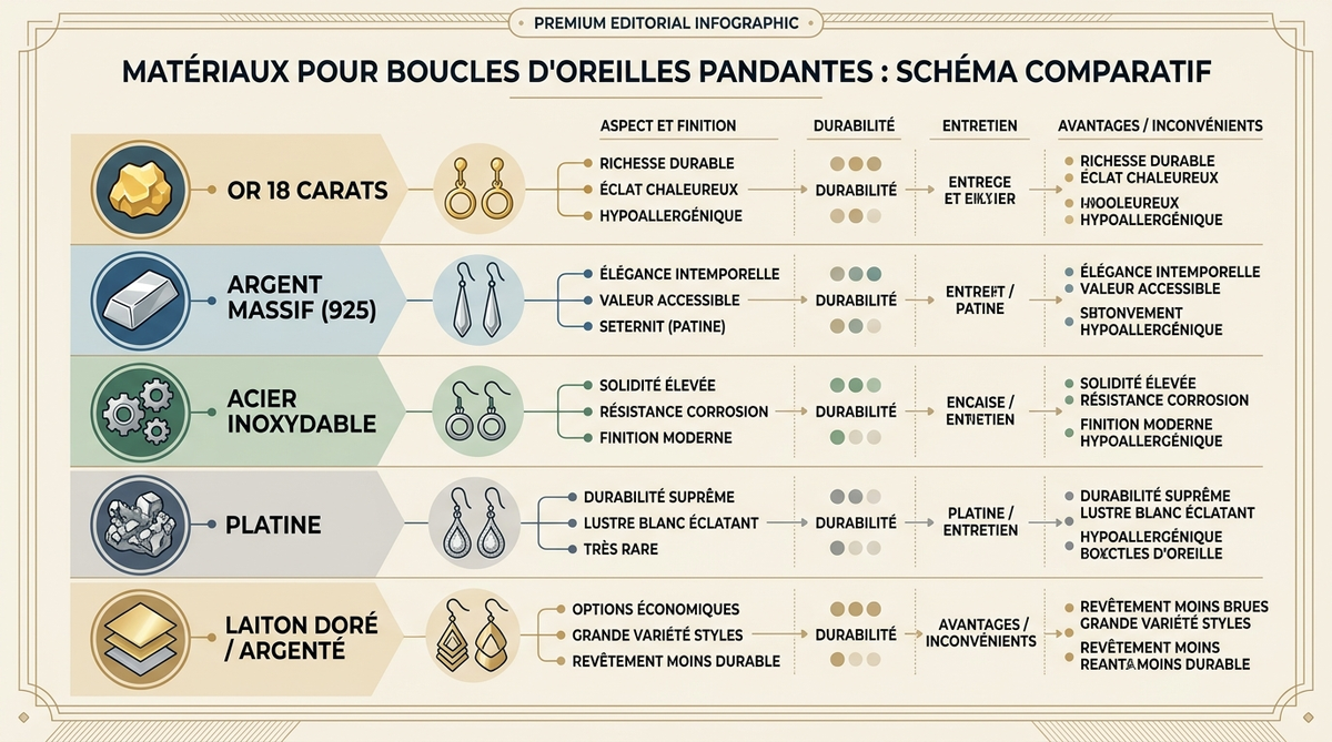 Boucles d'oreilles pendantes femme — Collection 2026 4 boucles d oreilles pendantes — image 2