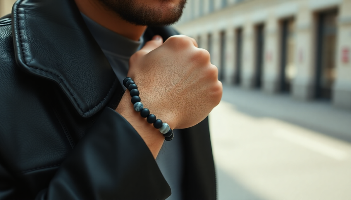 Bracelet en perle homme : styles, pierres et signification 3 bracelet en perle homme — image 1
