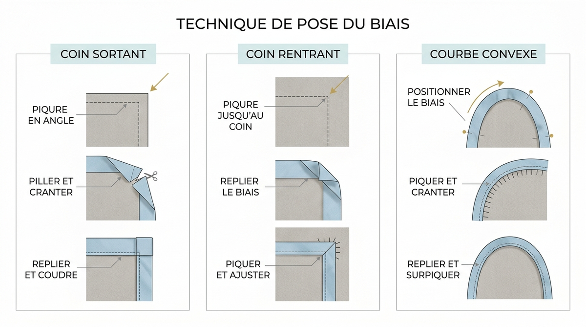 Coudre un biais : guide pratique pas à pas 3 coudre biais — image 1