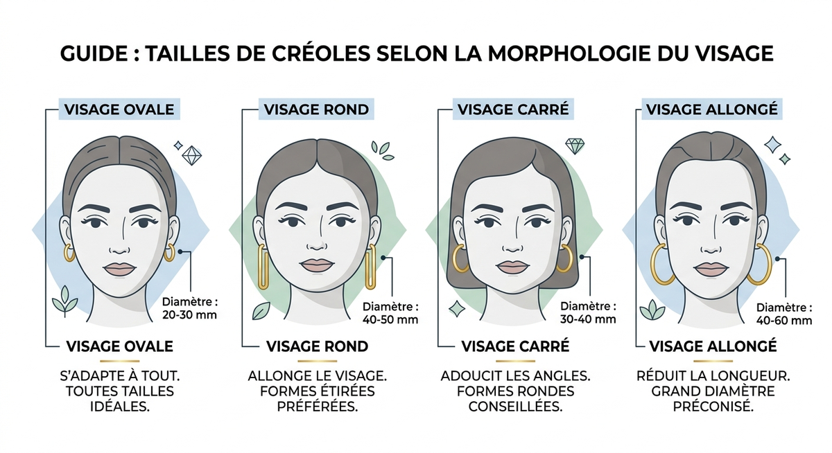 Créoles or : boucles d'oreilles or femme et homme 4 creole or — image 2