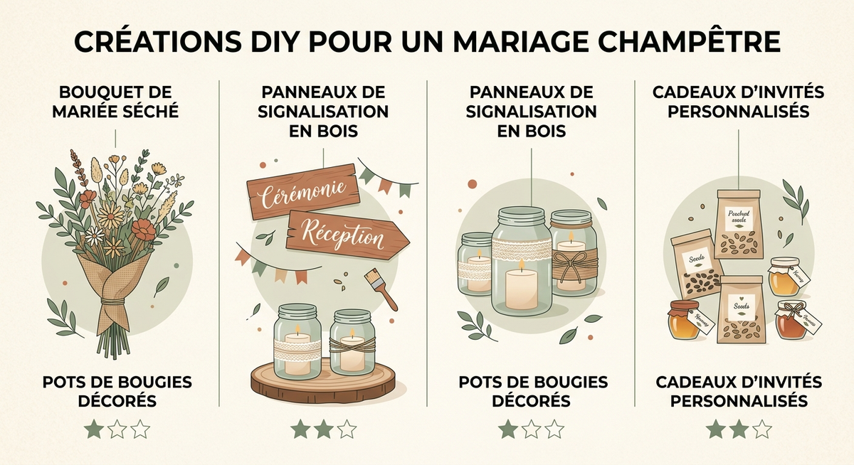 Décoration mariage champêtre : idées et inspirations 2026 4 decoration mariage champetre — image 2