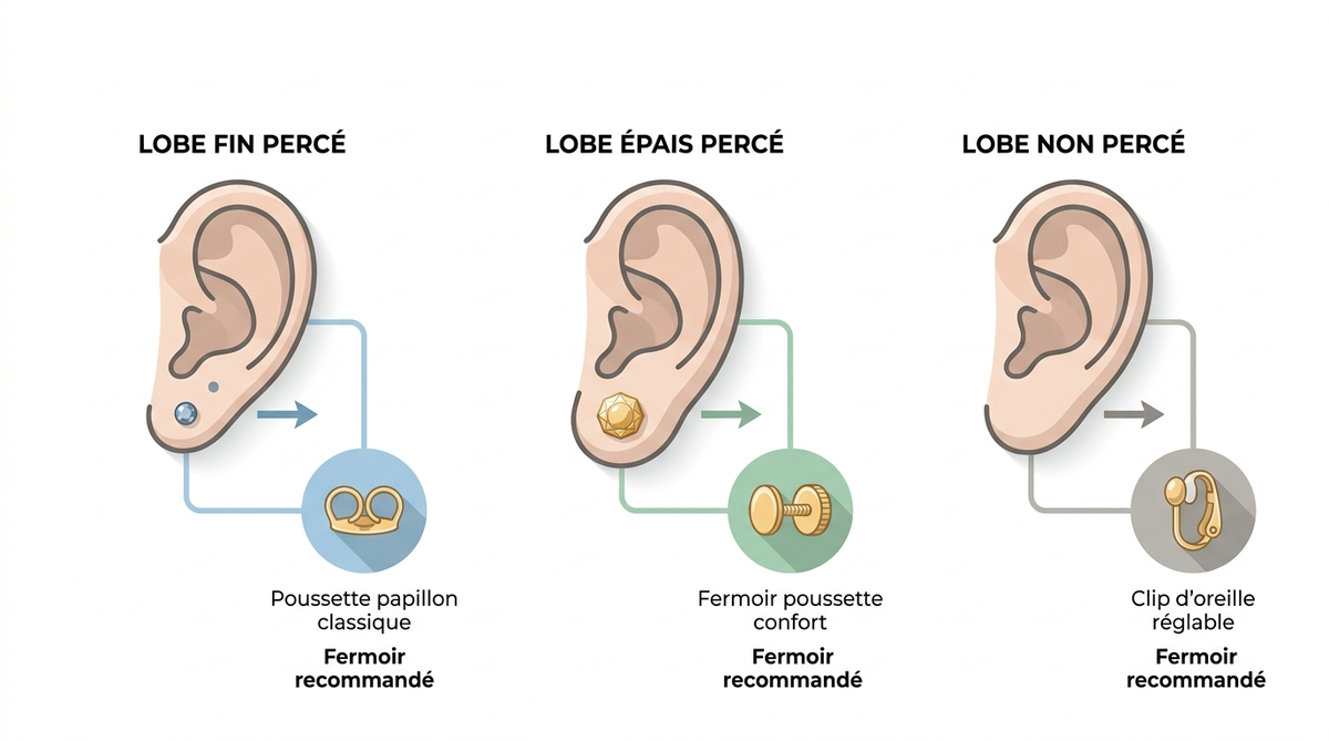Fermoir boucle d'oreille : types, matières et conseils de choix 3 fermoir boucle d'oreille — image 1