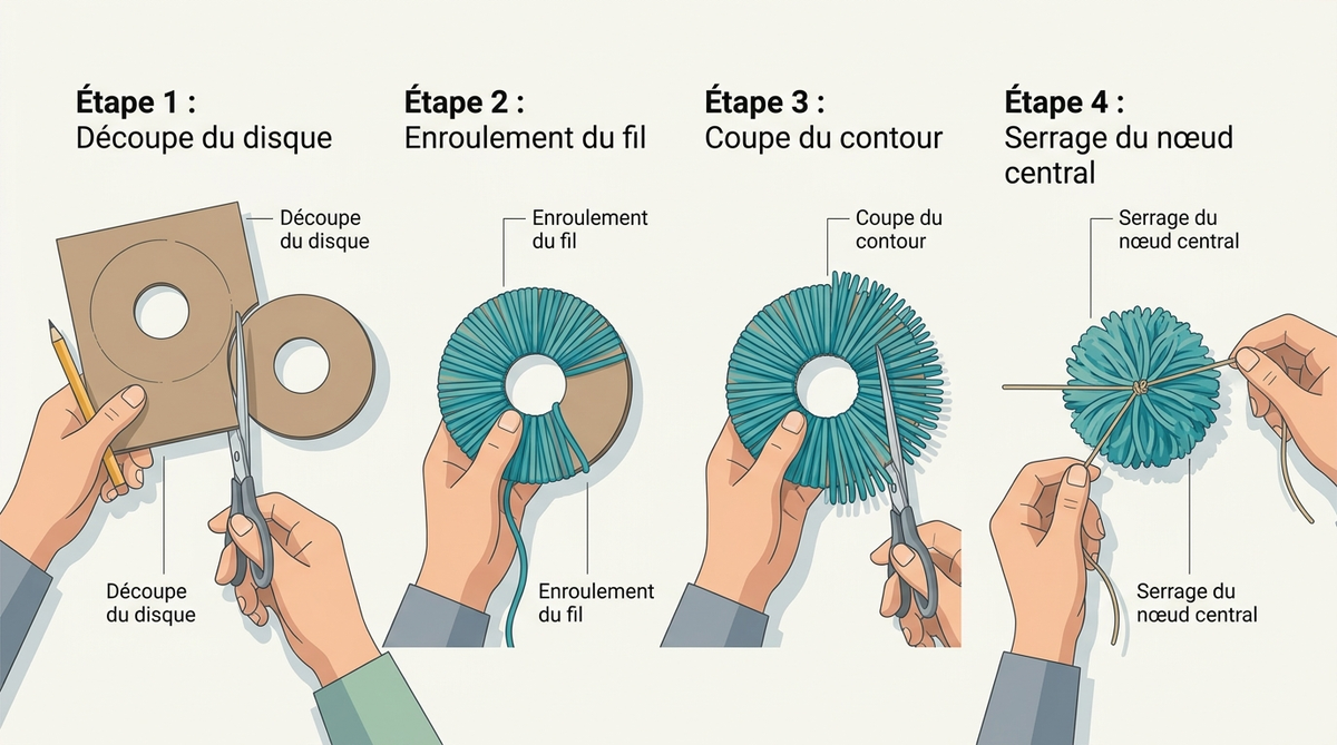 Comment faire un pompon en laine : guide facile et rapide 3 pompon en laine — image 1