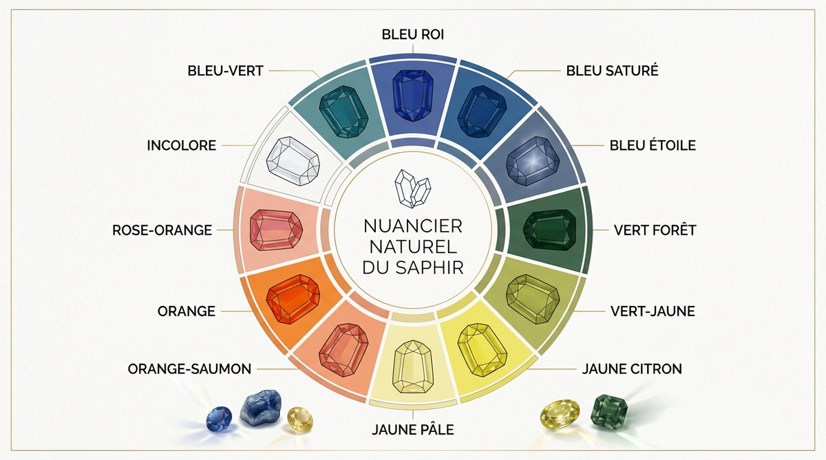 Saphir : pierre précieuse, propriétés et joaillerie 3 saphire — image 1