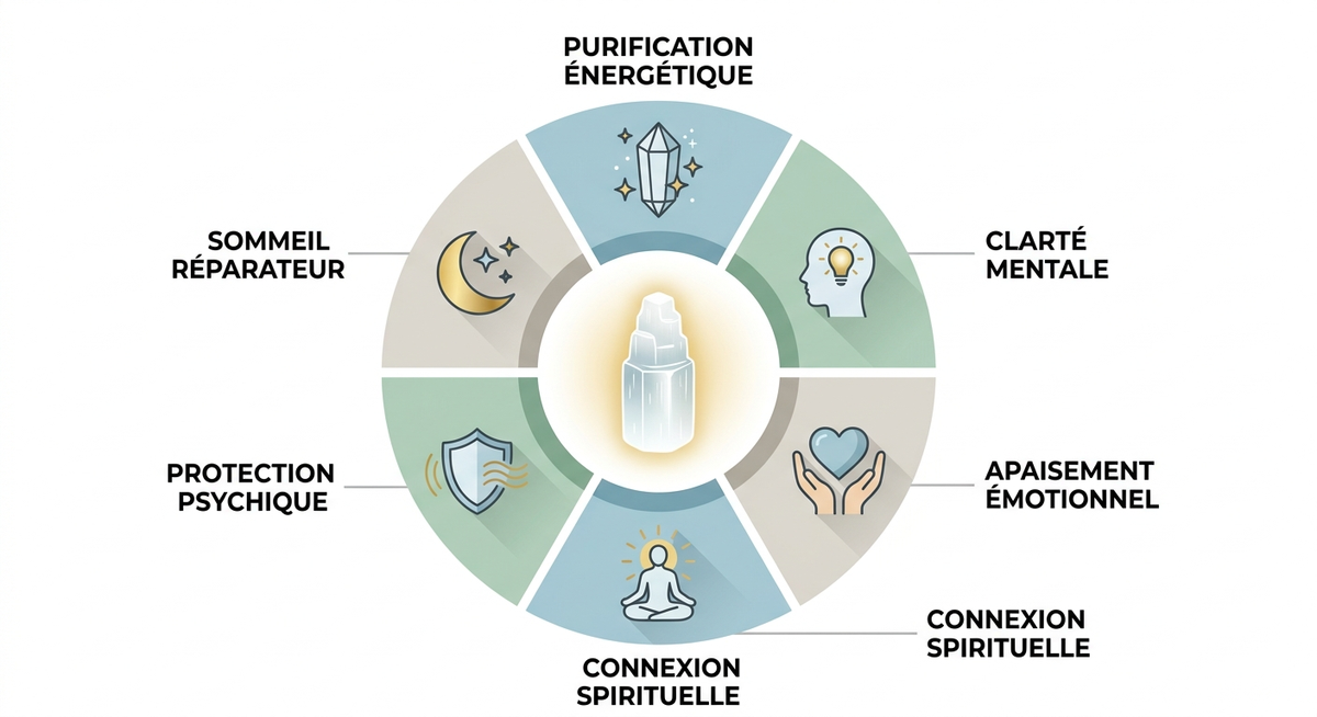 Sélénite : vertus, propriétés et bienfaits en lithothérapie 3 selenite vertu — image 1