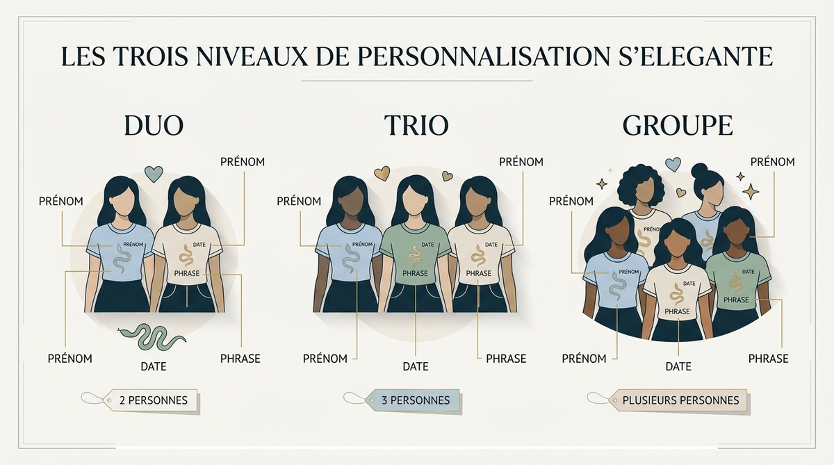 Tee-shirt meilleur(e) ami(e) personnalisé : offrez l'inoubliable 4 tee shirt amitie — image 2